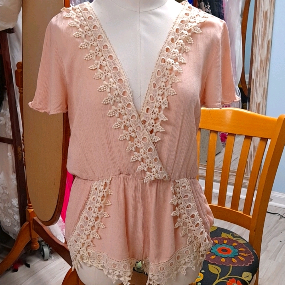 Peach Beach cover up/shorts jumper